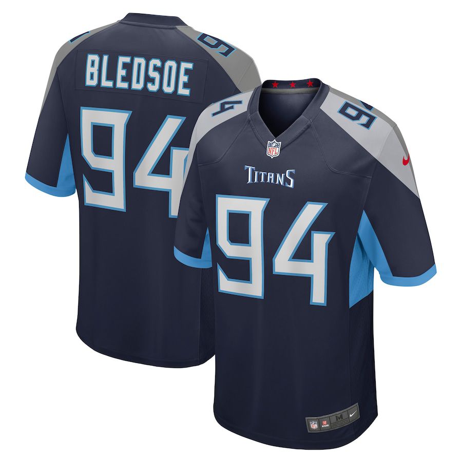 Men Tennessee Titans #94 Amani Bledsoe Nike Navy Game NFL Jersey